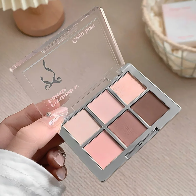 6-Farbige Lidschattenpalette – Matte & Schimmernde Erdtöne